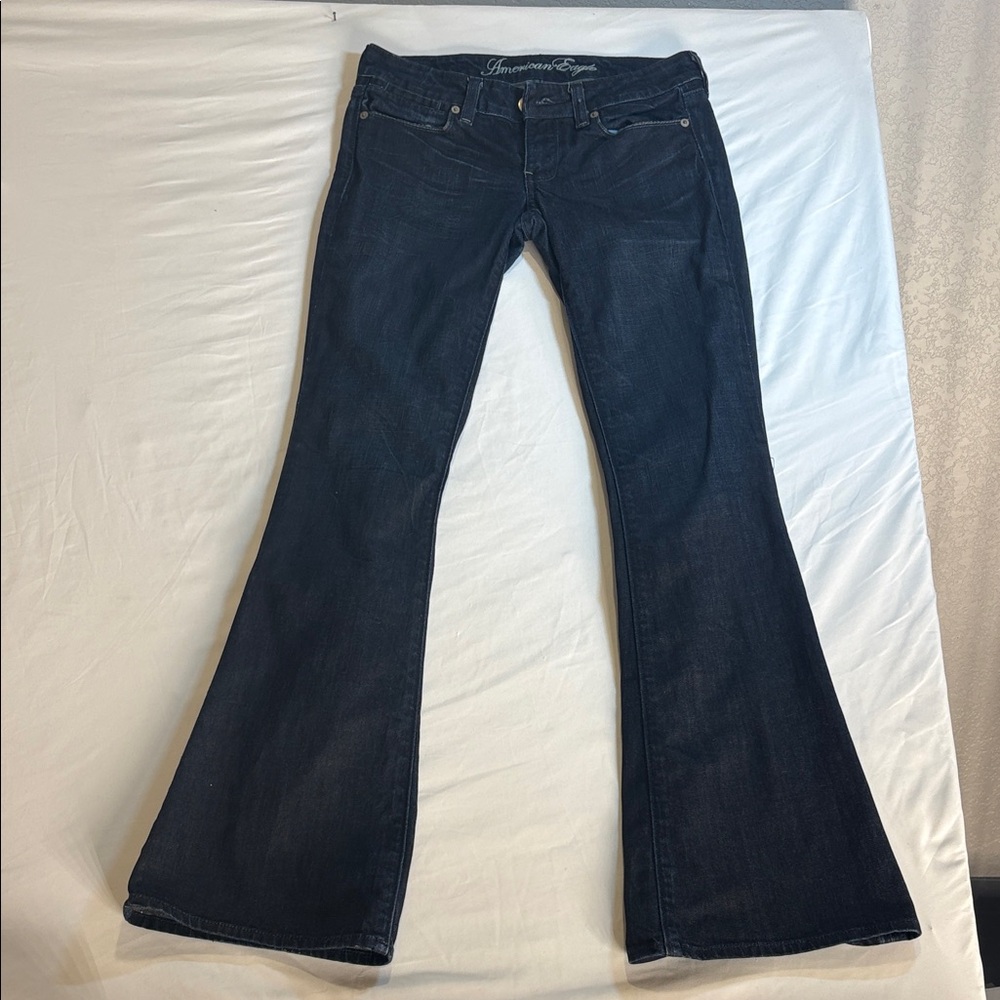 American Eagle Outfitters Navy Flare Jeans - Wide Leg